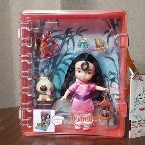 Authentic Disney Store Mulan Animator's Collection Mini Doll Playset 5"